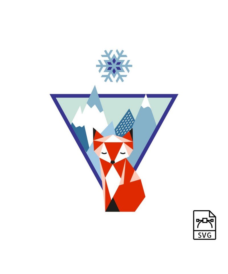 Mountain fox - Vector graphics Mountain fox - Vector graphics