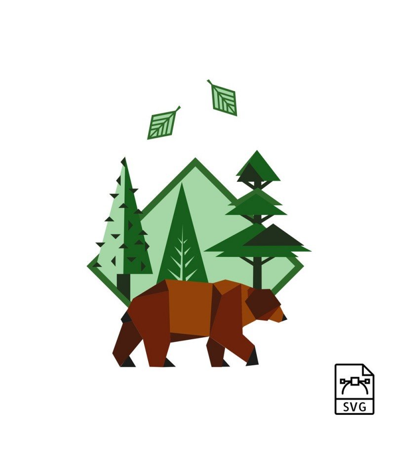 Brown bear - Vector graphics Brown bear - Vector graphics